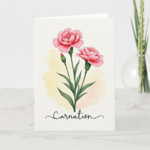 Carte de Fête d'Anniversaire Rose Bouquet