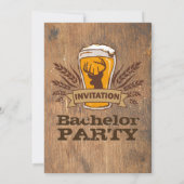 Carte de fête de bachelor avec boissons et enterre (Dos)