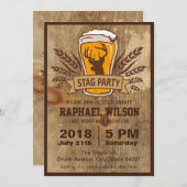 Carte de fête de Bachelor avec un thème rustique b (Devant / Derrière)