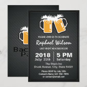 Carte de fête de Bachelor Party en Pixel Beers & T (Devant / Derrière)