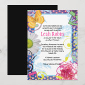 Carte de fête de Bat Mitzvah COLLAGE FOU (Devant / Derrière)