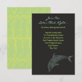 Carte de fête de Bat Mitzvah DOLPHINS DANSEURS (Devant / Derrière)