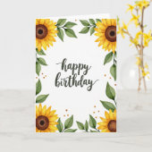 Carte de fête de calligraphie (Fleur jaune)