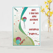 Carte de fête de divorce (Fleur jaune)