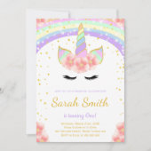 Carte de fête de fille magique colorée (Devant)