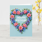 Carte de fête de floraison du cœur (Fleur jaune)