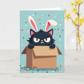 Carte de fête de Grumpy Cat (Fleur jaune)