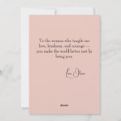 Carte de fête de la fête des mères à plat avec pho (Dos)