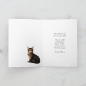 Carte de Fête de la Mère avec chat mignon (Intérieur)