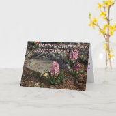 CARTE DE FÊTE DE LA MÈRE AVEC FLEURS ET PIERRE (Fleur jaune)