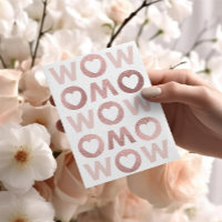CARTE DE FÊTE DE LA MÈRE BOLD WOW MOM Blush Pink