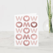 CARTE DE FÊTE DE LA MÈRE BOLD WOW MOM Blush Pink (Devant)