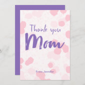 Carte de fête de la mère de maman Merci personnali (Devant / Derrière)