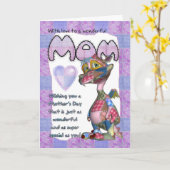 Carte de fête de la mère - Dragon de Patchwork - M (Fleur jaune)