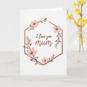 Carte de Fête de la Mère Florale Sincère (Fleur jaune)