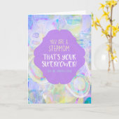 Carte de fête de la mère superpuissance (Fleur jaune)