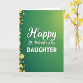Carte de Fête de la Saint-Patrick pour Fille (Fleur jaune)
