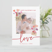 Carte de fête de la Saint-Valentin (Debout devant)