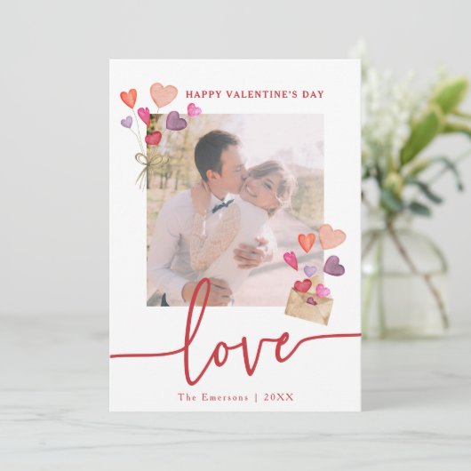 Carte de fête de la Saint-Valentin (Debout devant)