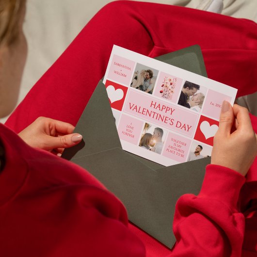 Carte de fête de la Saint-Valentin 5 Photo Collage