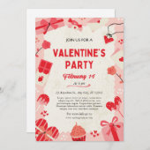 Carte de fête de la Saint-Valentin mignonne rose e (Devant / Derrière)