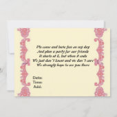 carte de fête de main de henné (Dos)