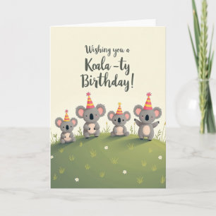 Carte de fête de marsupiaux joyeux