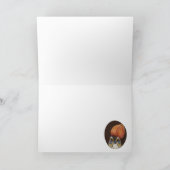 Carte de fête de moineau drôle (Intérieur)