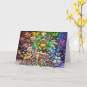Carte de fête de Noël (Fleur jaune)