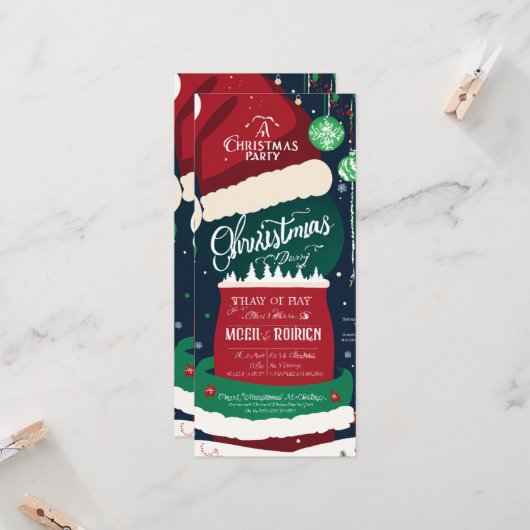 Carte de fête de Noël (Devant/Arrière en situation)