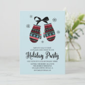 Carte de fête de Noël de l'Holiday Mittens (Debout devant)