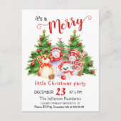 Carte de fête de Noël joyeuse pour les animaux (Devant)