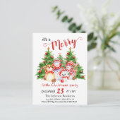 Carte de fête de Noël joyeuse pour les animaux (Debout devant)