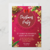 Carte de fête de Noël rouge festive (Devant)