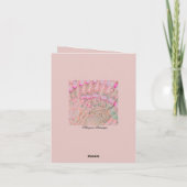 Carte de fête de note de jardin fleur abstraite ro (Dos)