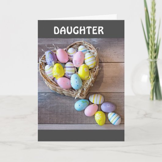 CARTE DE FÊTE DE PÂQUES À MA **FILLE** (Devant)