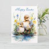 Carte de fête de Pâques Ducklings Delight : Éditio (Debout devant)