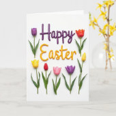 Carte de Fête de Pâques Fleur de Printemps (Fleur jaune)