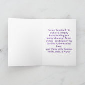 Carte de fête de Pâques florale joyeuse Maman (Intérieur)