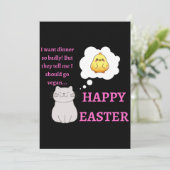 Carte de fête de Pâques pour amateurs de chats et  (Debout devant)