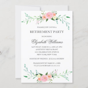 Carte de fête de retraite Wildflower Floral