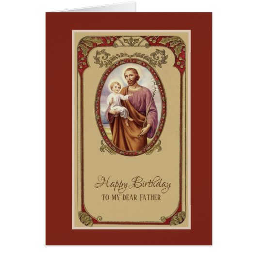 Carte de Fête de Saint Joseph pour Quiconque (Devant)