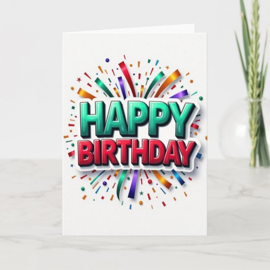 Carte de Fête de Streamer (Devant)
