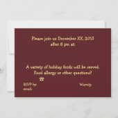 Carte de fête de vacances (entreprise) par RoseWri (Dos)