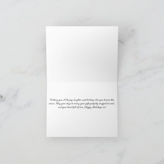 Carte de fête d'enlèvement de vacances (Intérieur)