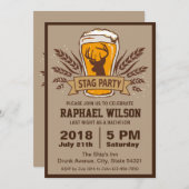 Carte de fête d'enterrement de vie de garçon rusti (Devant / Derrière)