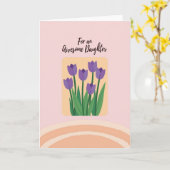 Carte de Fête des Filles Botaniques (Fleur jaune)