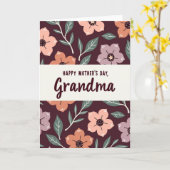 Carte de Fête des Grands-Mères avec Fleurs de Pêch (Fleur jaune)