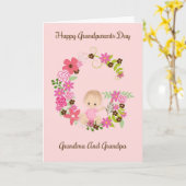 Carte de fête des grands-parents de la petite fill (Fleur jaune)