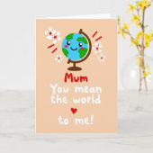 Carte de Fête des Mamans Smiling Earth (Fleur jaune)